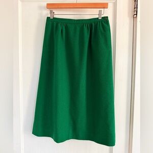 Pendleton Vibrant Green A-Line 100% Wool Skirt 8